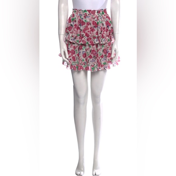 Misa Los Angeles ruffle floral skirt; size Medium - Picture 2 of 5